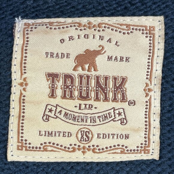 TRUNK Ltd. Womens XS Navy Blue Distressed Van Halen Sweater Long Sleeve Knit Top - Picture 5 of 12